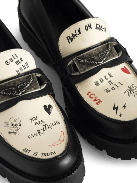 Zadig&Voltaire Joecassin leather loafers - Black