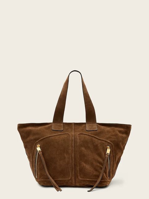 AllSaints torebka shopper damska zamszowa JEAN - zdjęcie produktu nr 1
