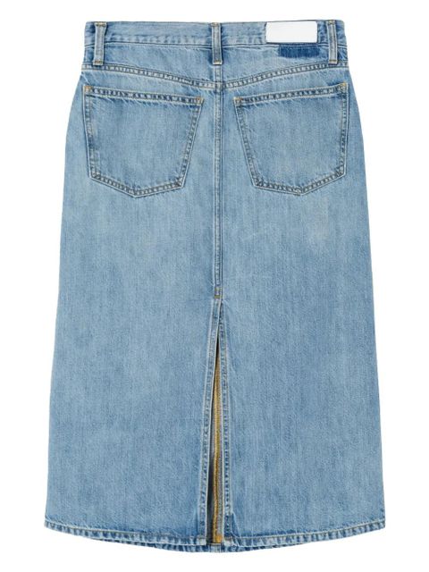 RE/DONE Low Rider midi denim skirt - Blue
