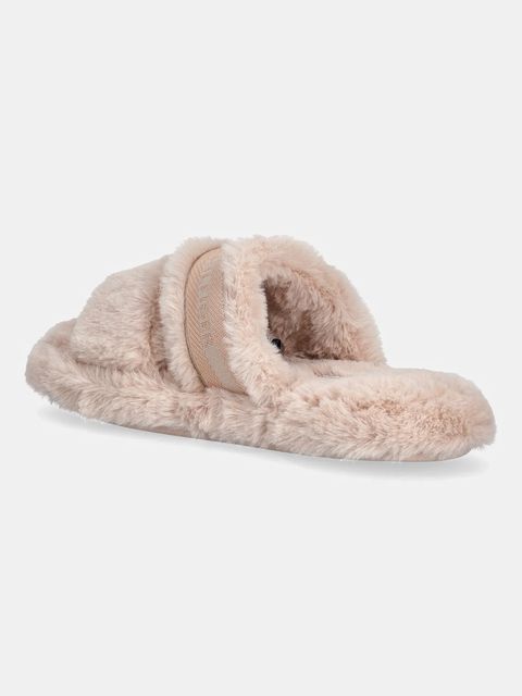 Tommy Hilfiger kapcie HILFIGER FUR SLIPPER kolor pomarańczowy FW0FW08854