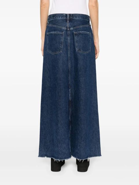AGOLDE Hilla A-line denim maxi skirt - Blue