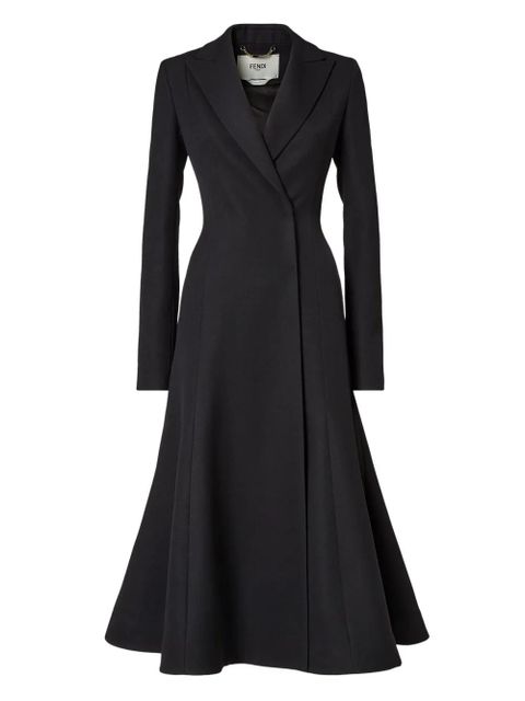 FENDI grain-de-poudre wool coat - Black - zdjęcie produktu nr 2