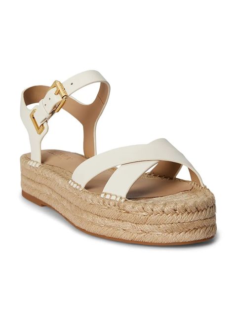Lauren Ralph Lauren espadryle damskie skórzane Emeryn - zdjęcie produktu nr 1