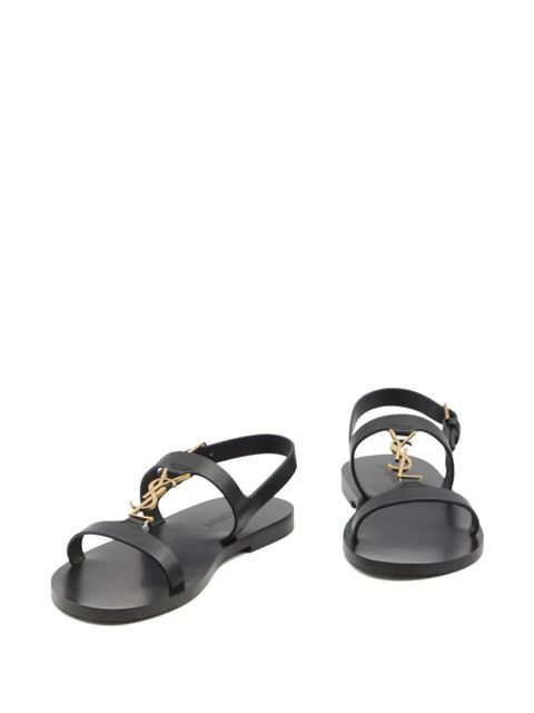Saint Laurent Cassandre sandals - Black