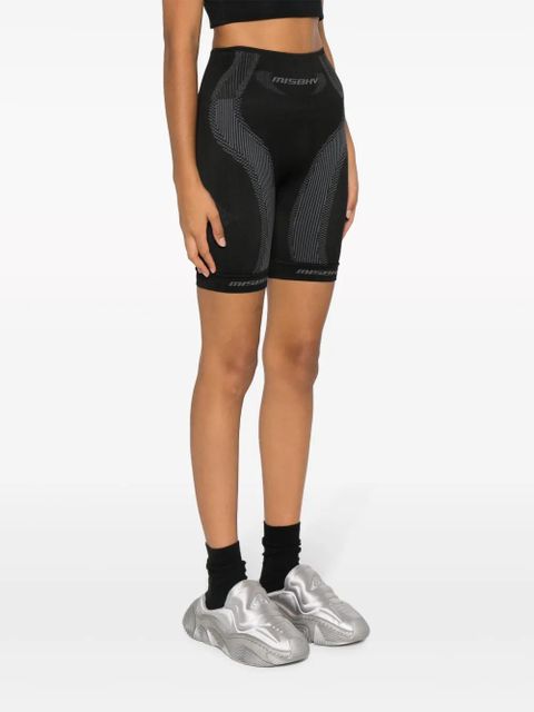 MISBHV logo intarsia-knit cycling shorts - Black