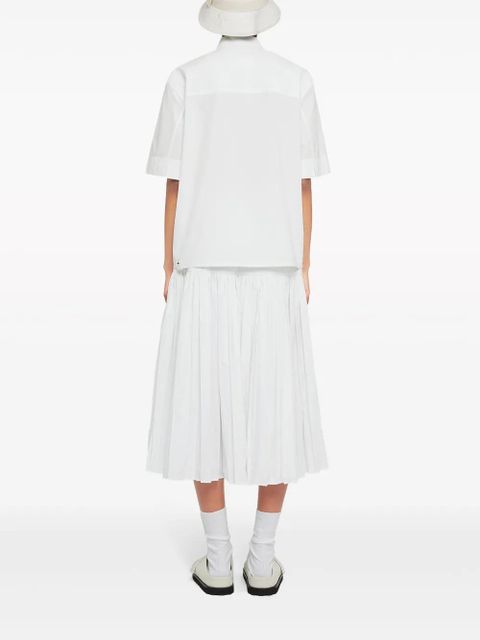 Jil Sander pleated midi skirt - White - zdjęcie produktu nr 2