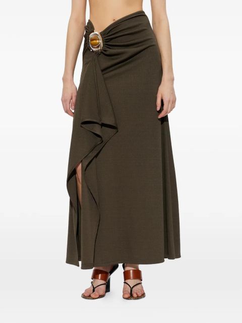 Christopher Esber buckle gathered skirt - Green