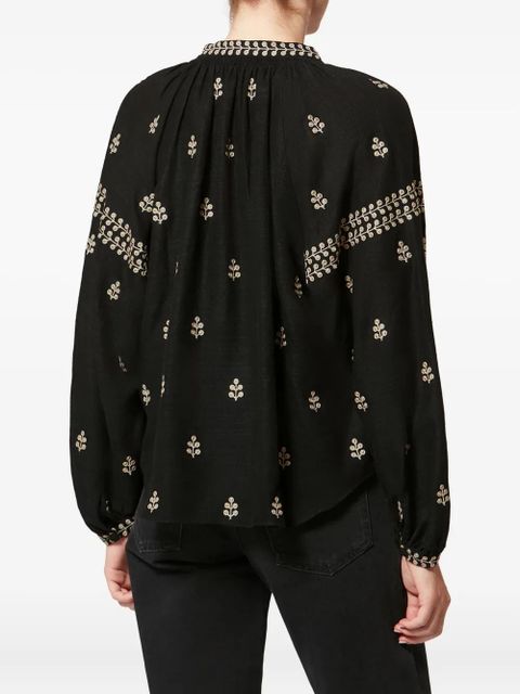 ISABEL MARANT Rodis embroidered tassel top - Black