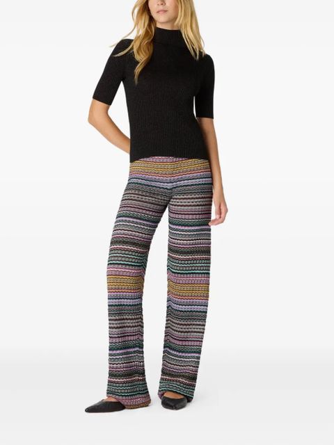 Missoni striped-pattern knit trousers - Blue