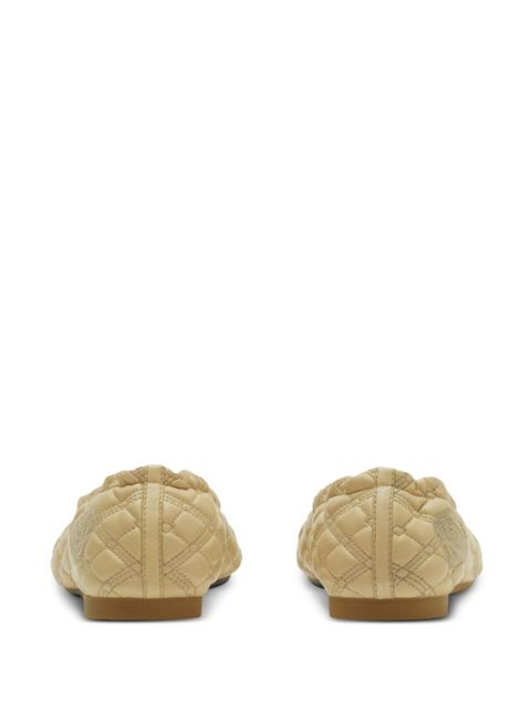 Burberry quilted leather ballerina shoes - Neutrals
