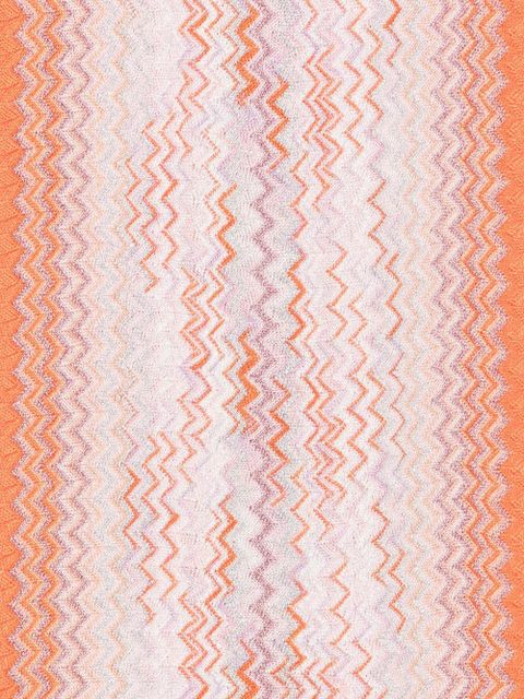 Missoni zig-zag-pattern fringed scarf - Orange - zdjęcie produktu nr 2