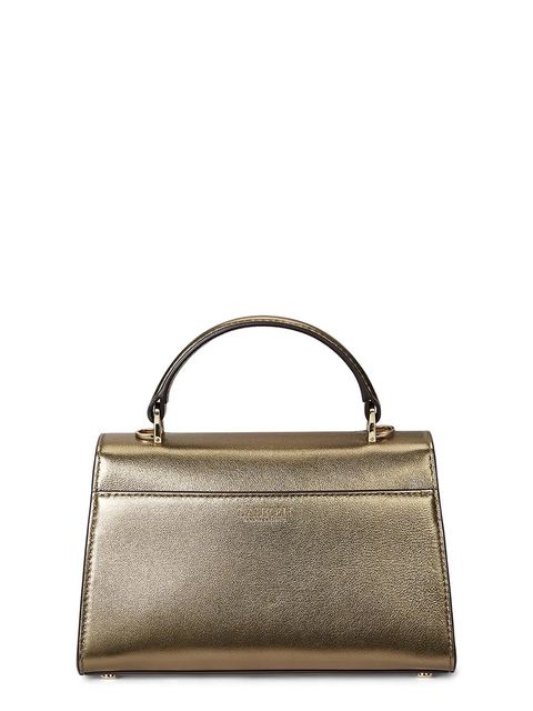 Lauren Ralph Lauren torebka skórzana kolor złoty 431P02413