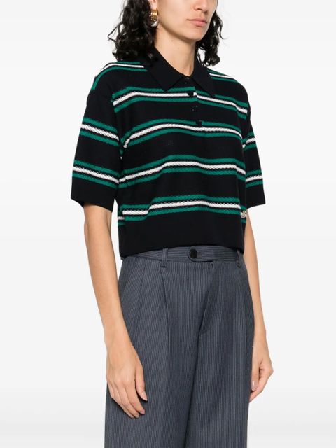 SANDRO striped polo top - Blue - zdjęcie produktu nr 2
