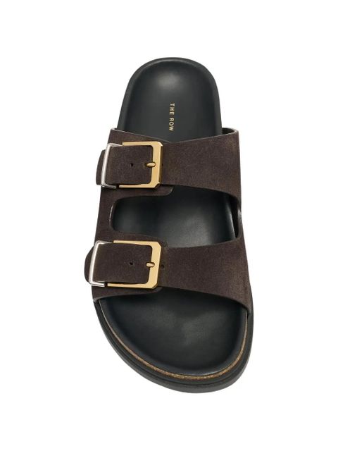 The Row buckle slide sandals - Brown