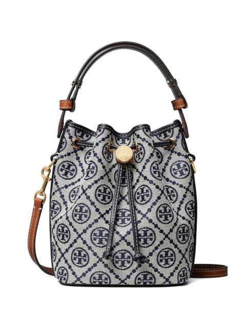 Tory Burch monogram mini bucket bag - Grey - zdjęcie produktu nr 1