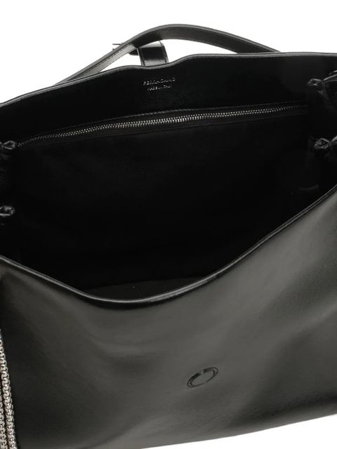 Ferragamo chain handle leather tote bag - Black