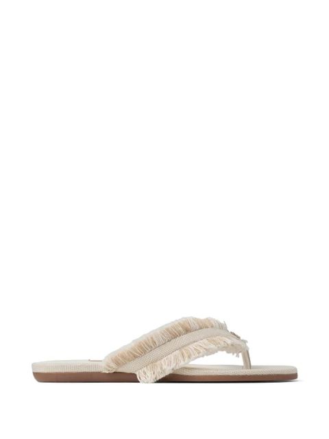 Jimmy Choo fringed bay flat sandals - Neutrals - zdjęcie produktu nr 1