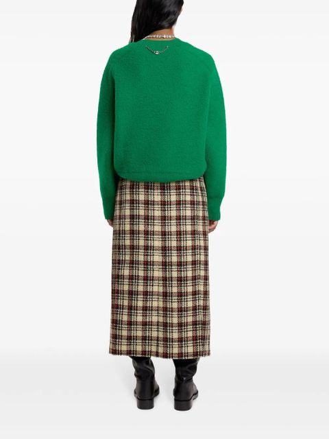 Rabanne tartan-pattern midi skirt - Neutrals - zdjęcie produktu nr 2