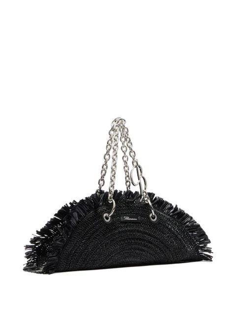 Blumarine chain-link fringed shoulder bag - Black