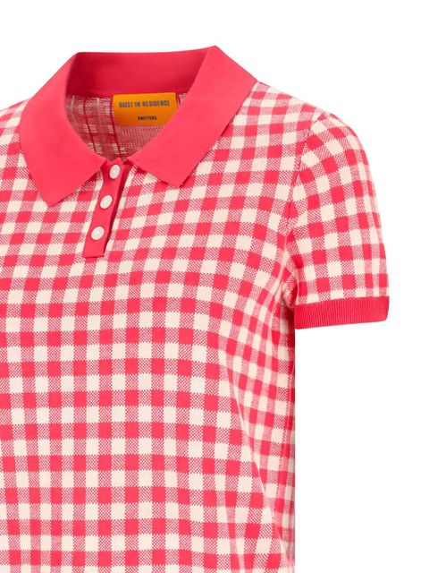 Guest In Residence gingham polo shirt - Red