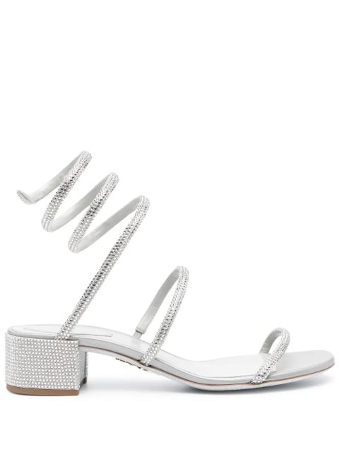 René Caovilla Cleo crystal-embellished sandals - Grey - zdjęcie produktu nr 1