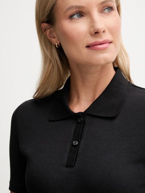 Calvin Klein Jeans polo damski kolor czarny LV047C907G