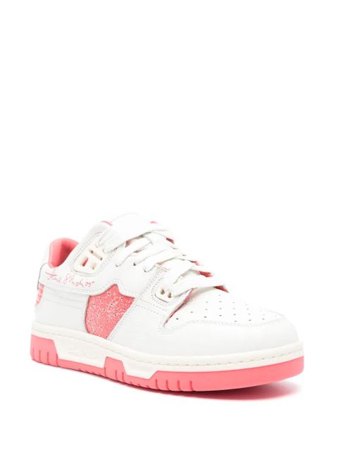 Acne Studios cracked-effect leather trainers - White - zdjęcie produktu nr 2