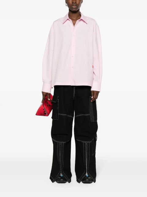 Alexander Wang logo-patch cotton shirt - Pink - zdjęcie produktu nr 2