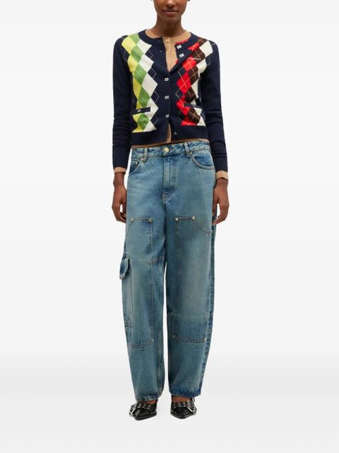 GANNI panelled jeans - Blue