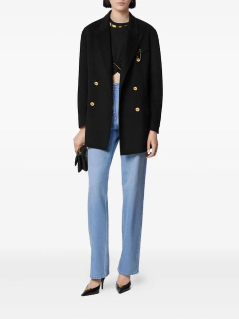 Versace safety-pin double-breasted coat - Black - zdjęcie produktu nr 2