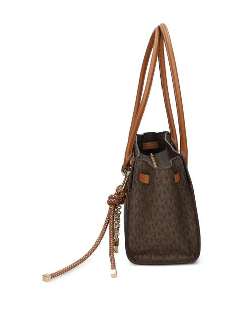 Michael Kors monogram logo-plaque tote bag - Brown
