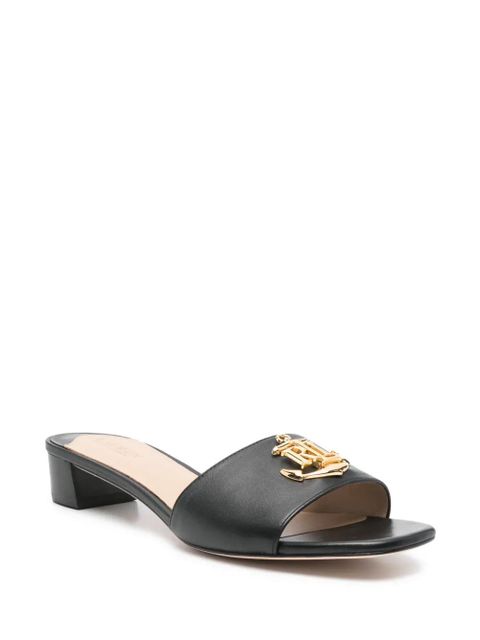 Lauren Ralph Lauren anchor-plaque sandals - Black