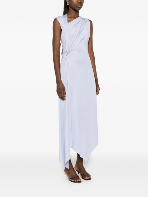 Victoria Beckham twisted sleeveless asymmetric dress - Blue