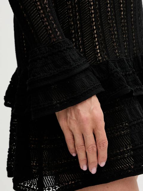 Twinset sukienka kolor czarny mini prosta 252TP3180