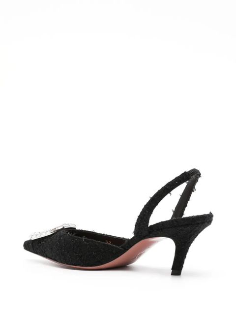 Amina Muaddi Camelia 105mm crystal-buckle pumps - Black