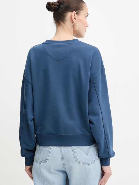 Guess bluza 4G damska kolor niebieski z aplikacją W5YQ07 KB681