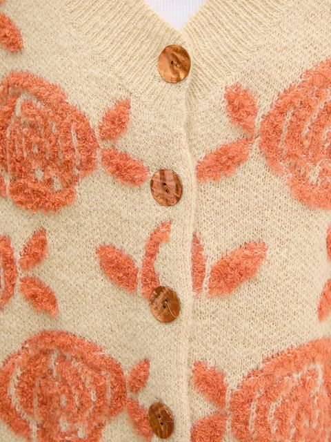 Desigual kardigan z domieszką wełny CARTER kolor beżowy ciepły 25WWJF22