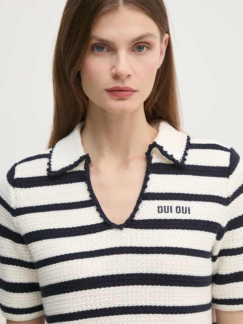 OUI sweter bawełniany kolor beżowy 91946 - zdjęcie produktu nr 1