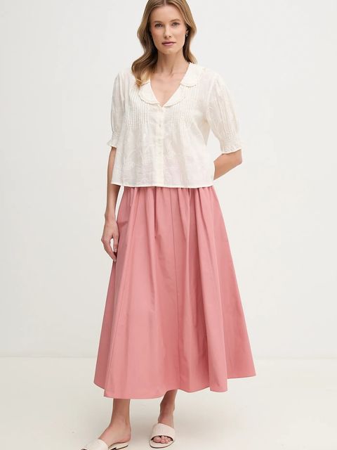 OUI spódnica kolor różowy midi rozkloszowana 91825 - zdjęcie produktu nr 2