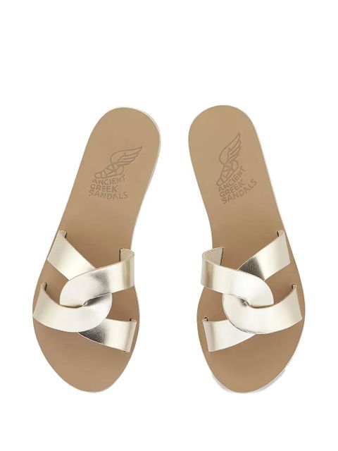 Ancient Greek Sandals Desmos crossover leather sandals - Gold