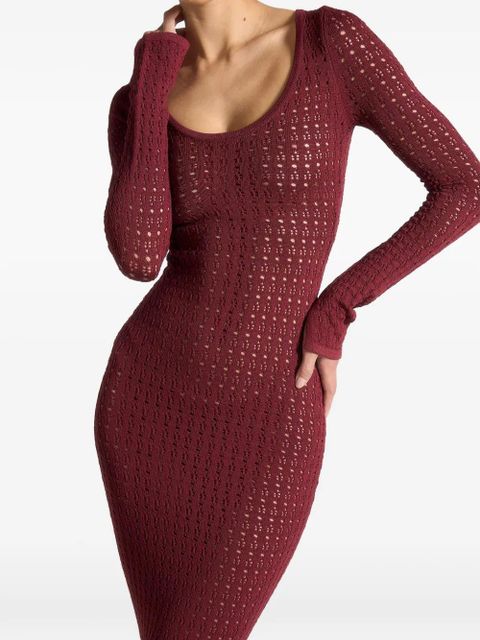 Manière De Voir knitted scoop neck maxi dress - Red - zdjęcie produktu nr 2