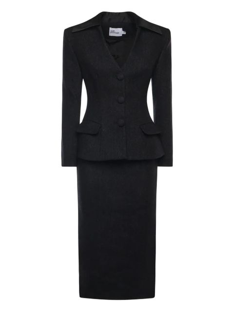 Self-Portrait long-sleeve midi dress - Black - zdjęcie produktu nr 1