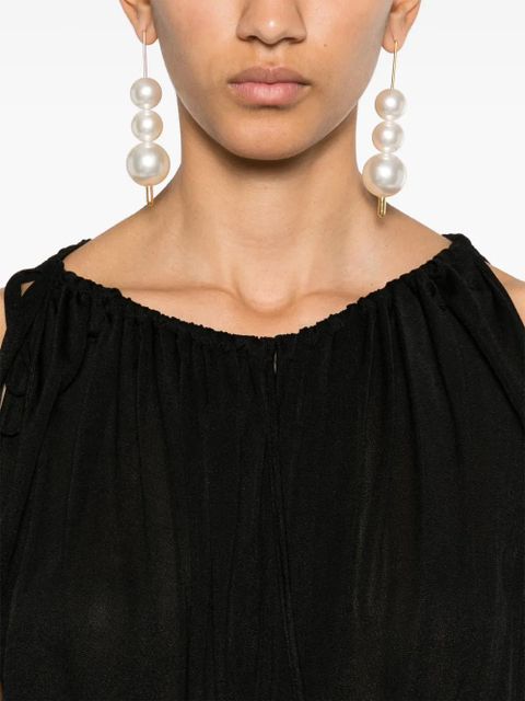 Blumarine draped-detail maxi dress - Black