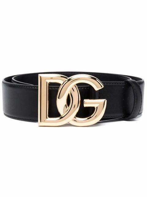 Dolce & Gabbana DG logo leather belt - Black - zdjęcie produktu nr 1