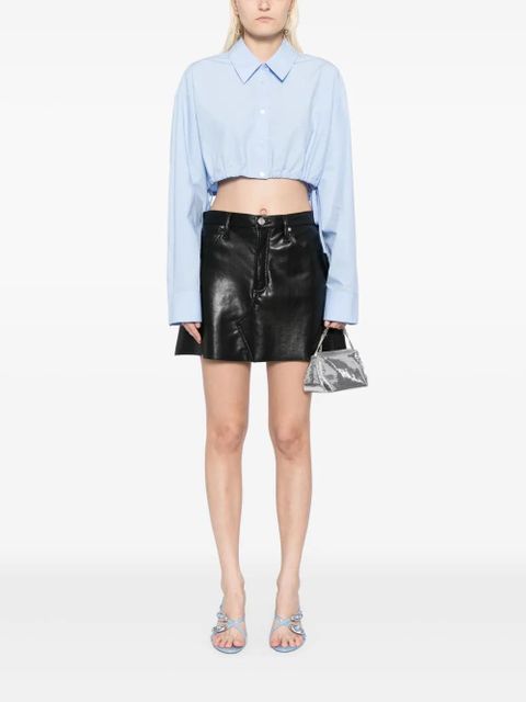 Alexander Wang rhinestone-embellished cropped shirt - Blue - zdjęcie produktu nr 2