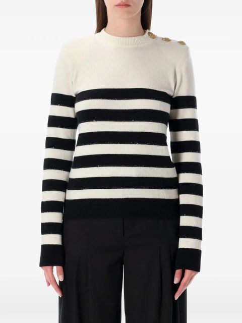 Balmain striped sweater - White - zdjęcie produktu nr 1