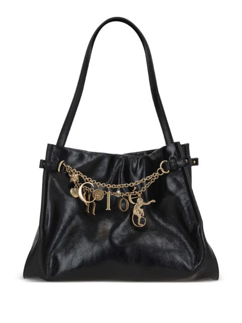 Chloé Charms embellished leather tote bag - Black - zdjęcie produktu nr 1