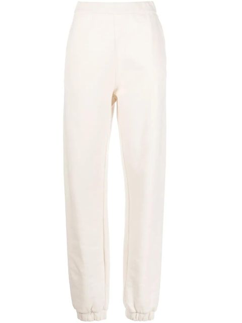 The Attico Penny logo-embossed cotton track pants - Neutrals - zdjęcie produktu nr 1