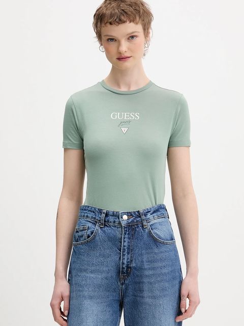 Guess Jeans t-shirt damski kolor zielony W6RI15 J1314 - zdjęcie produktu nr 1