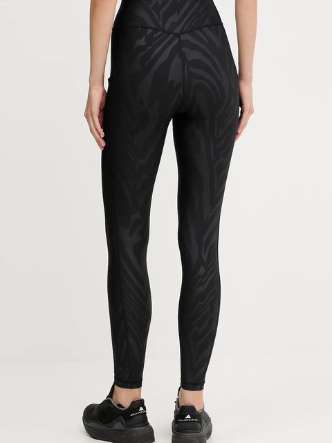 adidas Performance legginsy treningowe Optime damskie kolor czarny wzorzyste JV5185